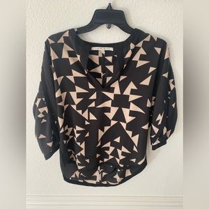 New without tags - Collective concepts black and tan geometric blouse